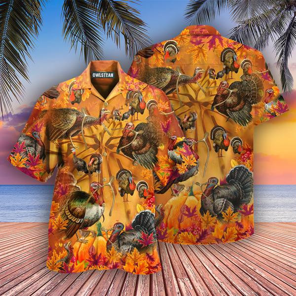 Happy Wishbone Thanksgiving Edition - Hawaiian Shirt - Hawaiian Shirt For Men