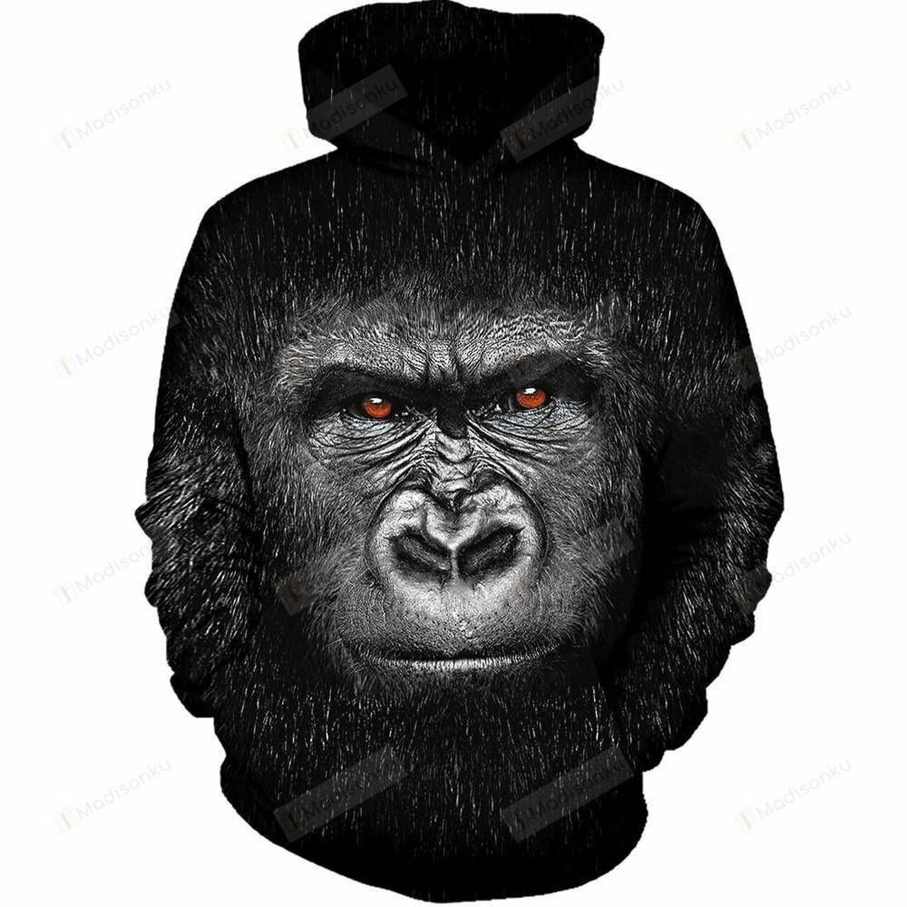 Harambe Face 3d All Over Print Hoodie