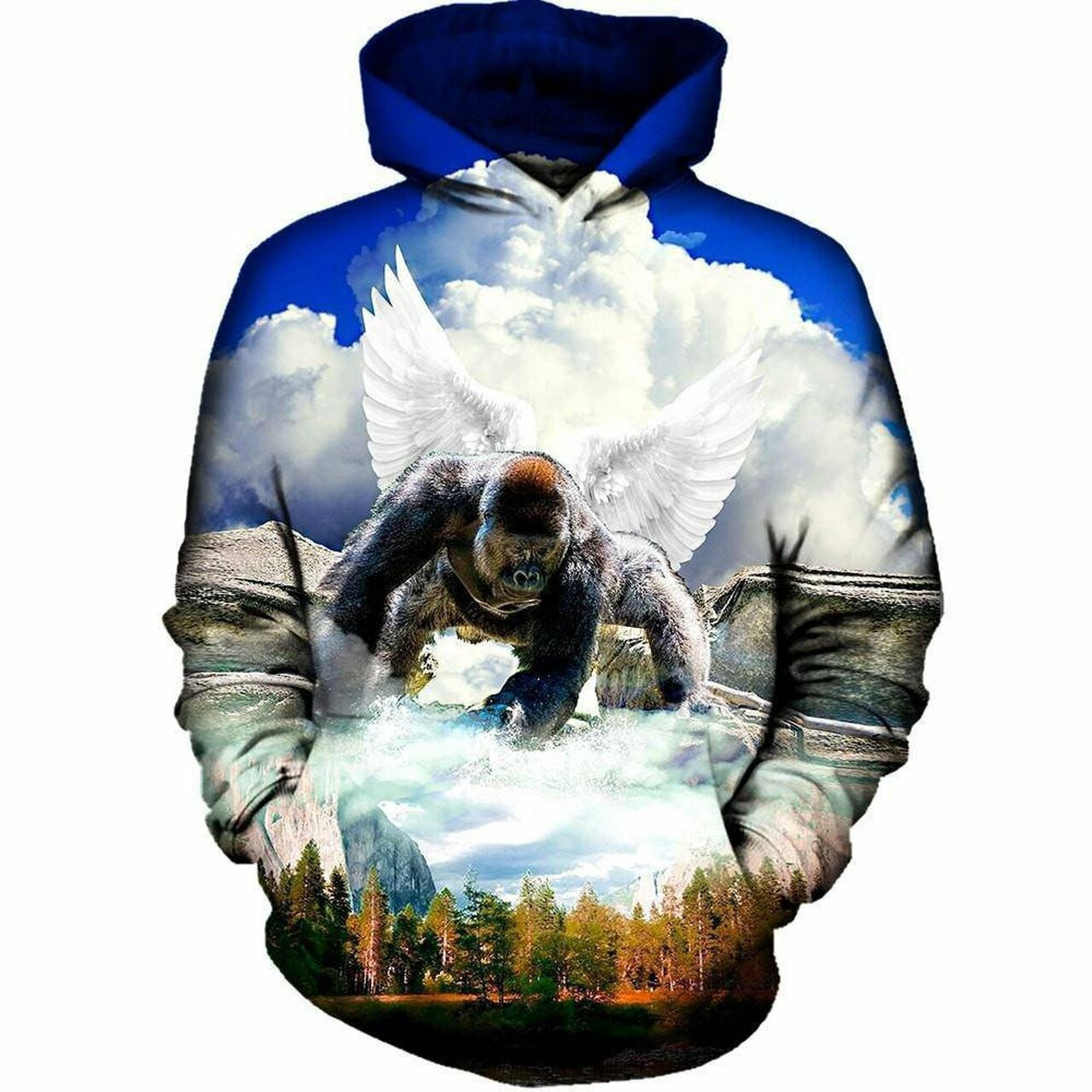 Harambe Watch Over Us 3d All Over Print Hoodie