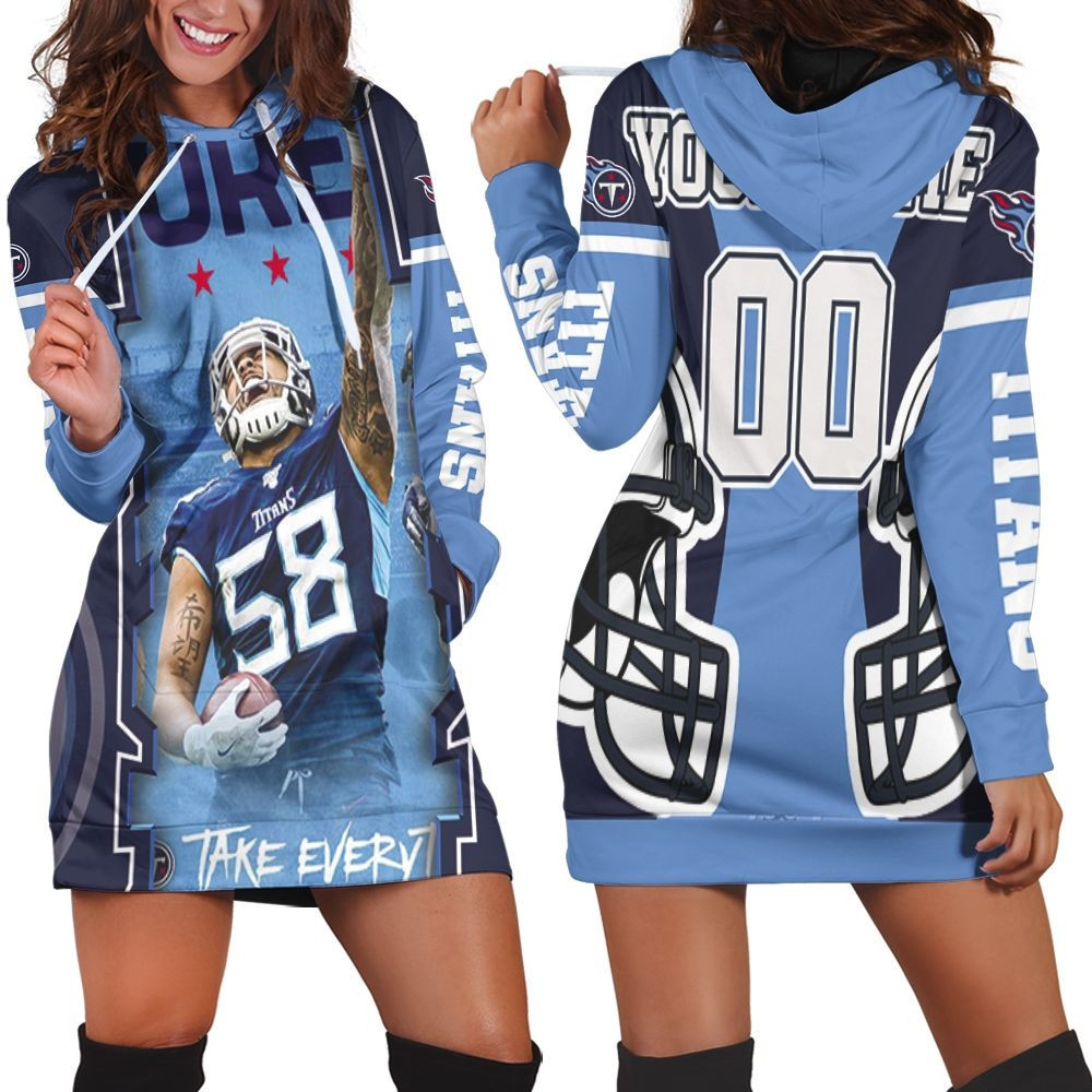 Harold Antonio Laudry 58 Tennessee Titans Afc South Champions Super Bowl 2021 Iii Personalized Hoodie Dress Sweater Dress Sweatshirt Dress