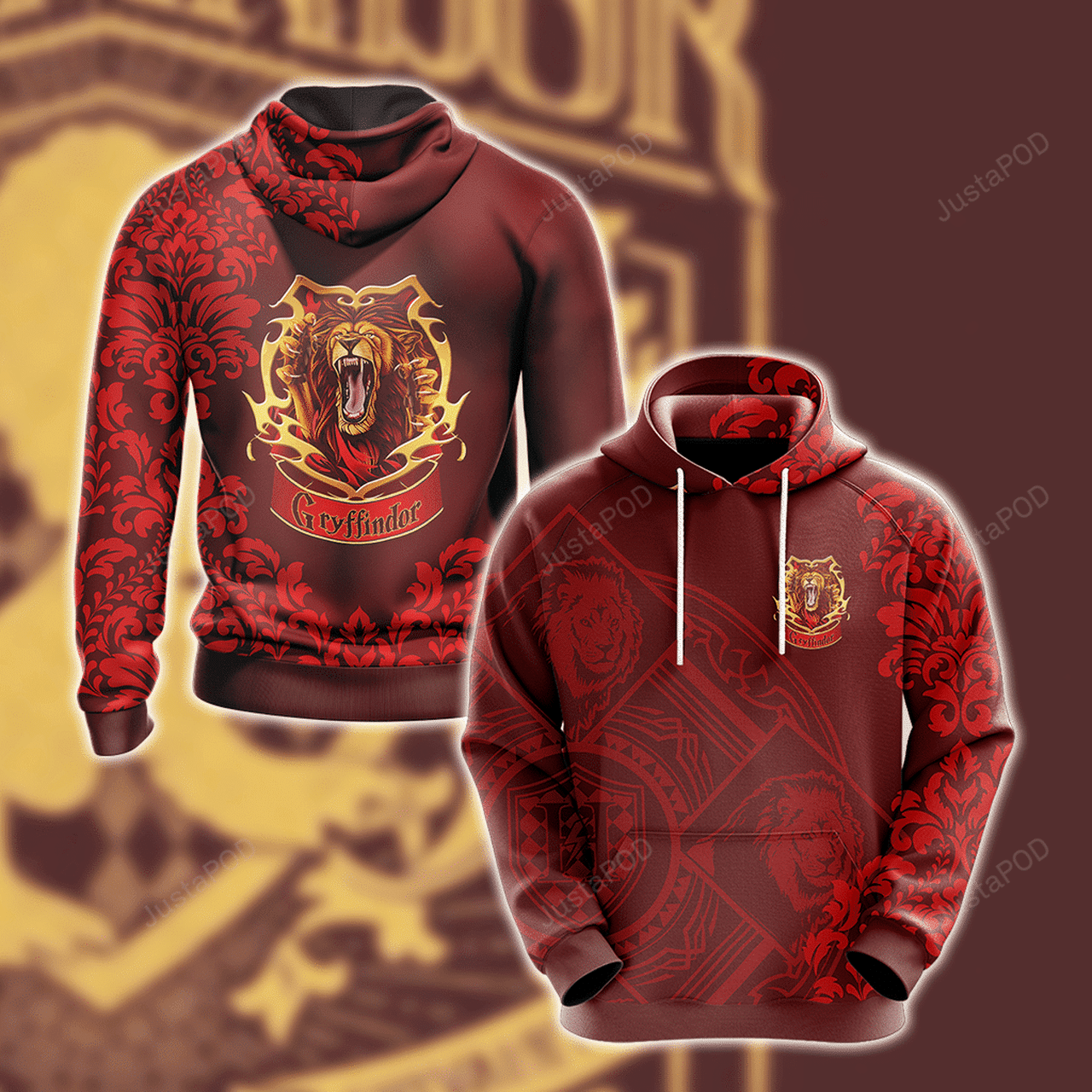 Harry Potter Brave Like A Gryffindor 3d All Over Printed Hoodie