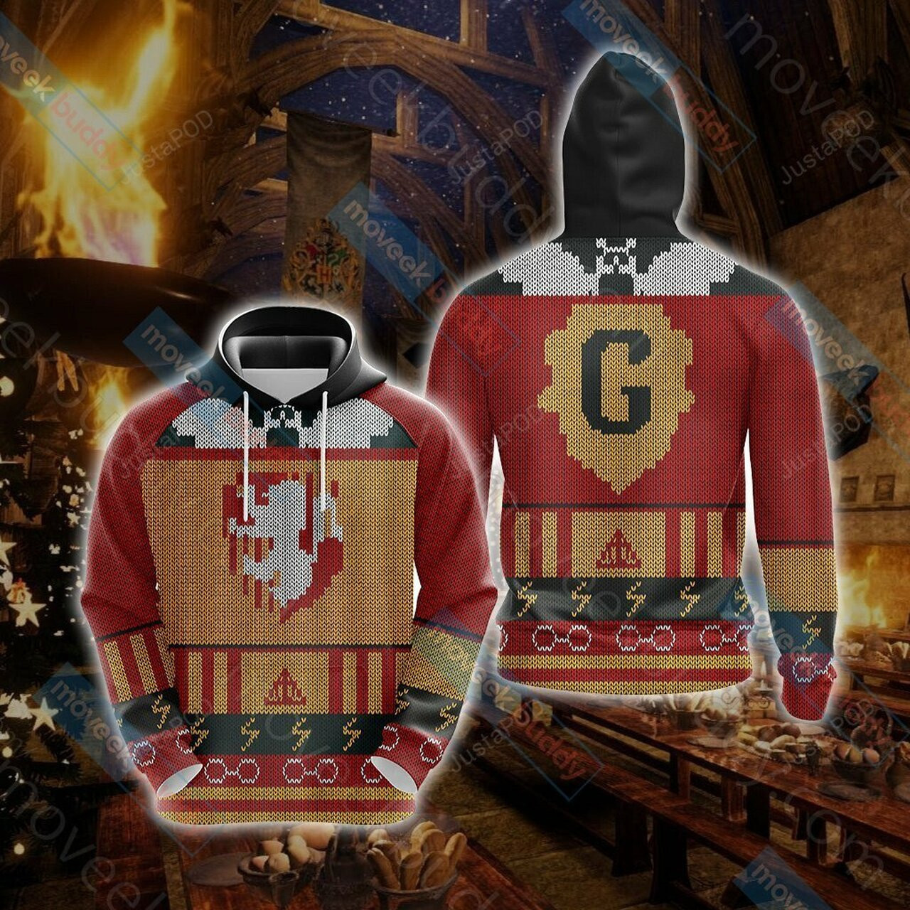 Harry Potter Brave Like A Gryffindor Knitting 3d All Over Printed Hoodie