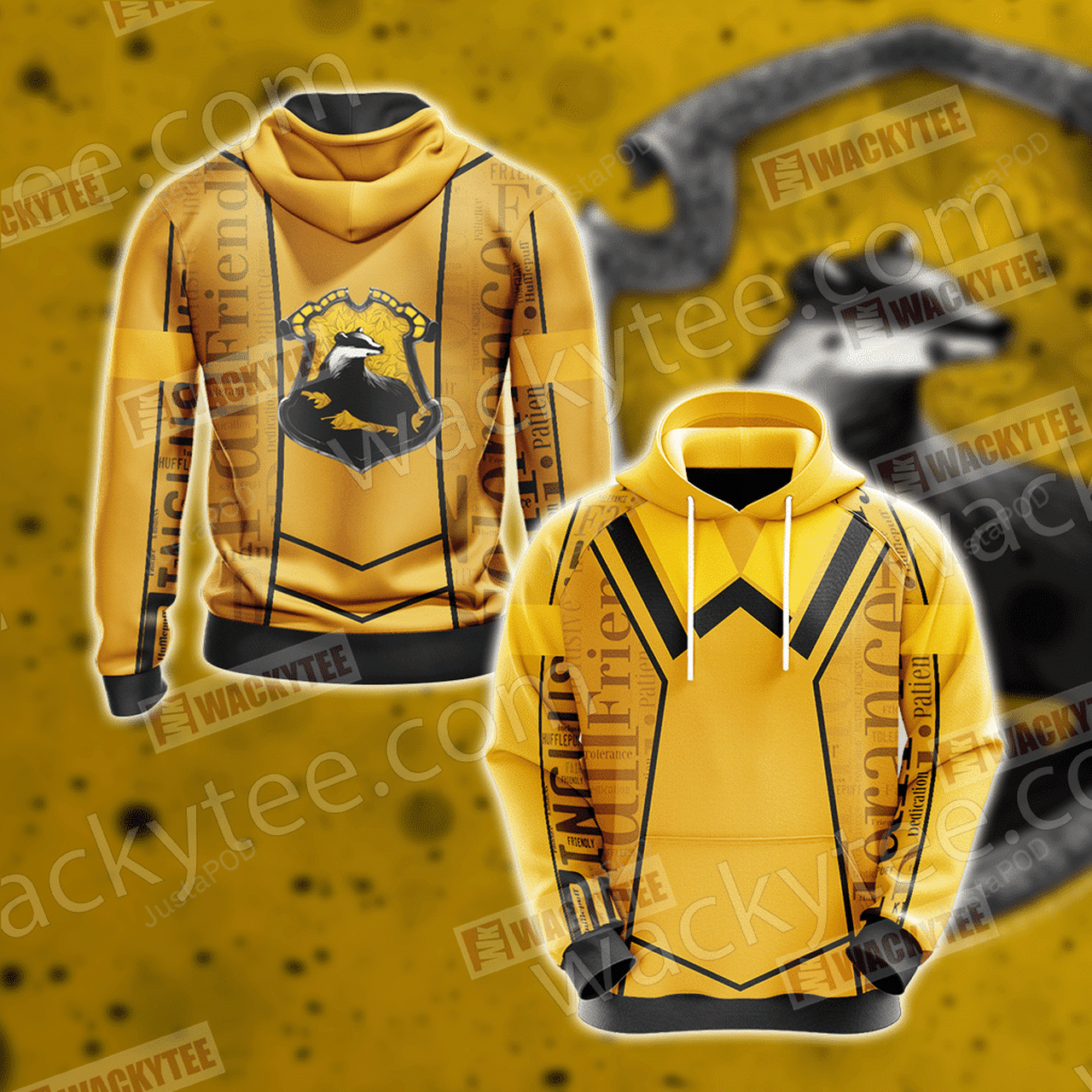 Harry Potter Hufflepuff House 3d All Over Printed Hoodie