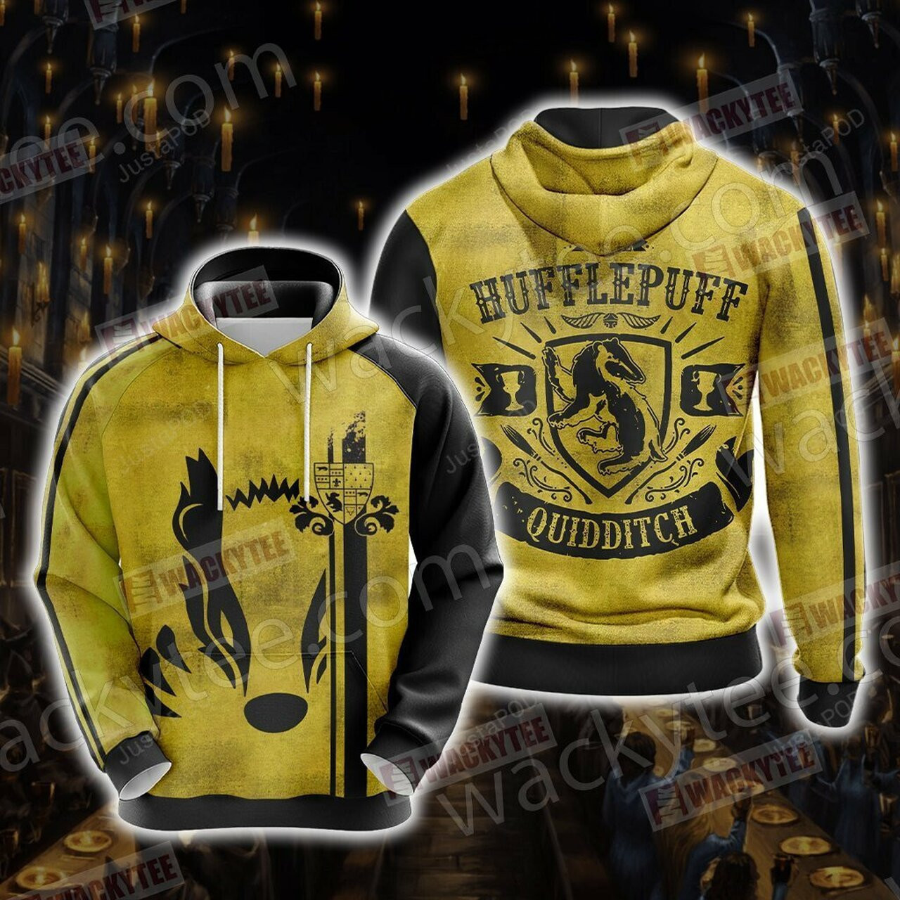 Harry Potter Hufflepuff House Quidditch 3d All Over Printed Hoodie