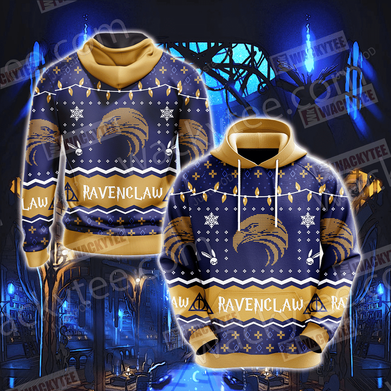 Harry Potter Ravenclaw House Christmas 3d All Over Printed Hoodie