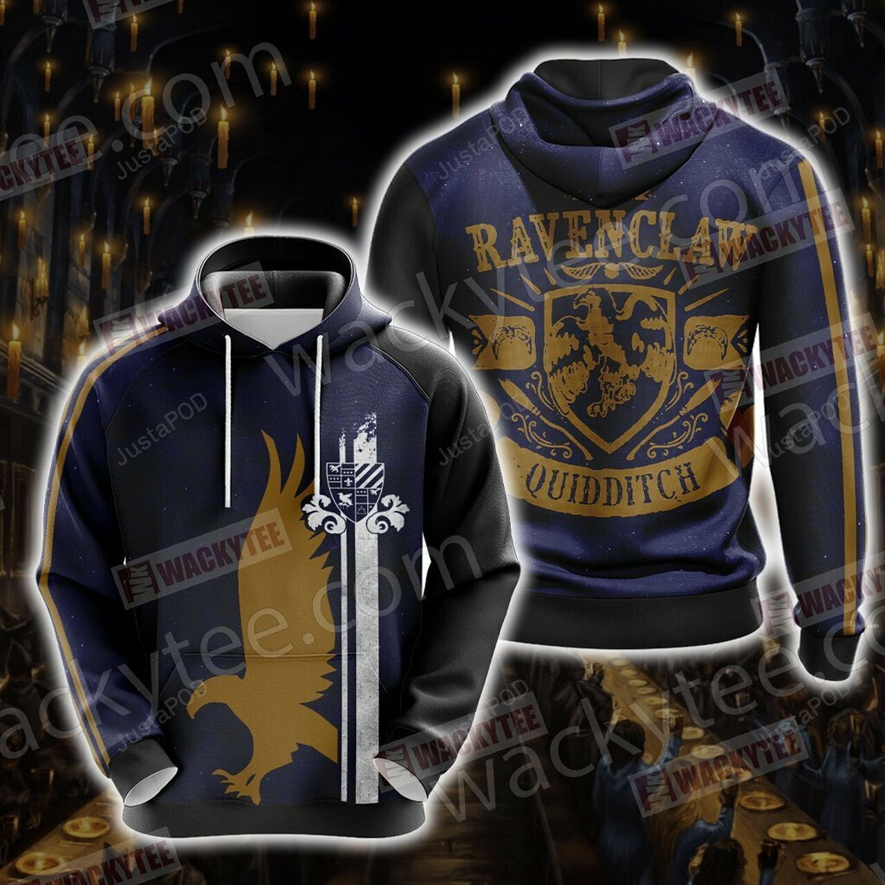 Harry Potter Ravenclaw House Quidditch 3d All Over Printed Hoodie
