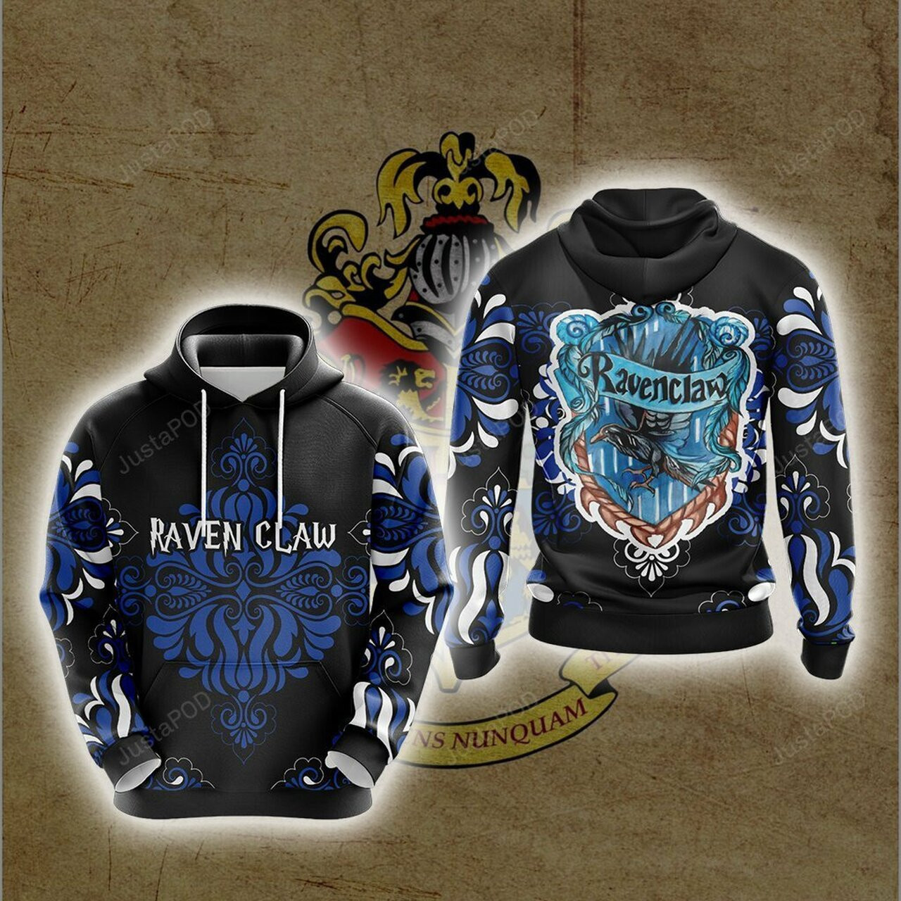 Harry Potter Ravenclaw House Wacky 3d All Over Printed Hoodie