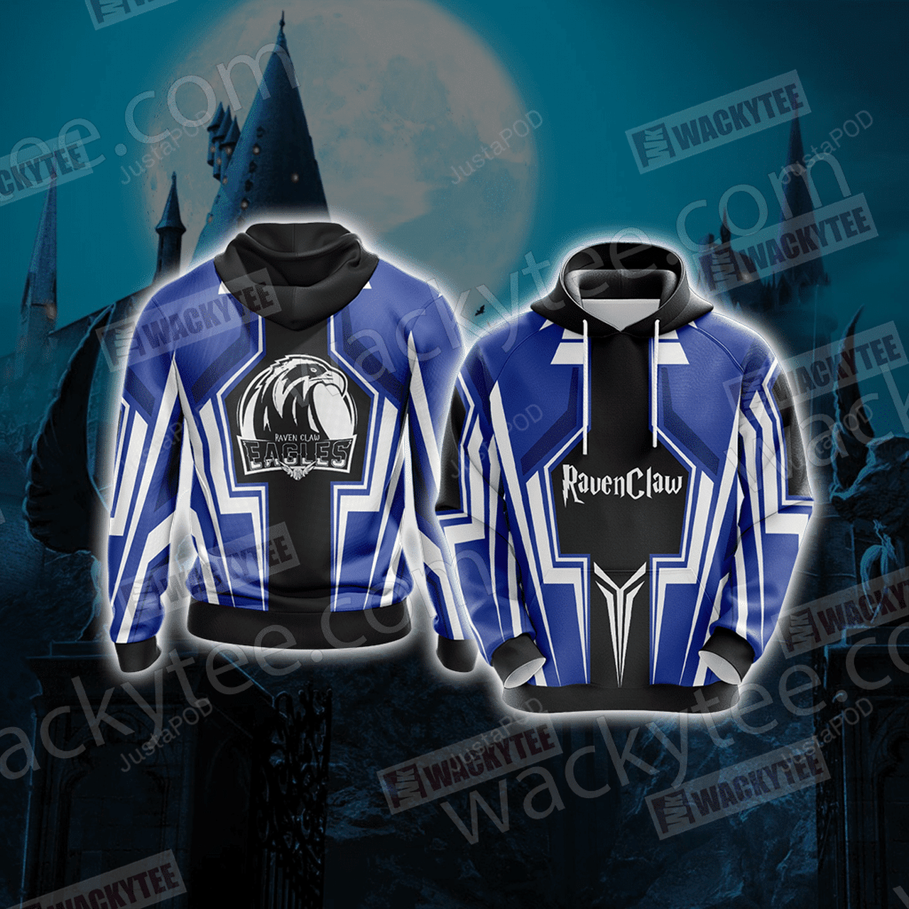 Harry Potter Ravenclaw House Wacky 3d All Over Printed Hoodie