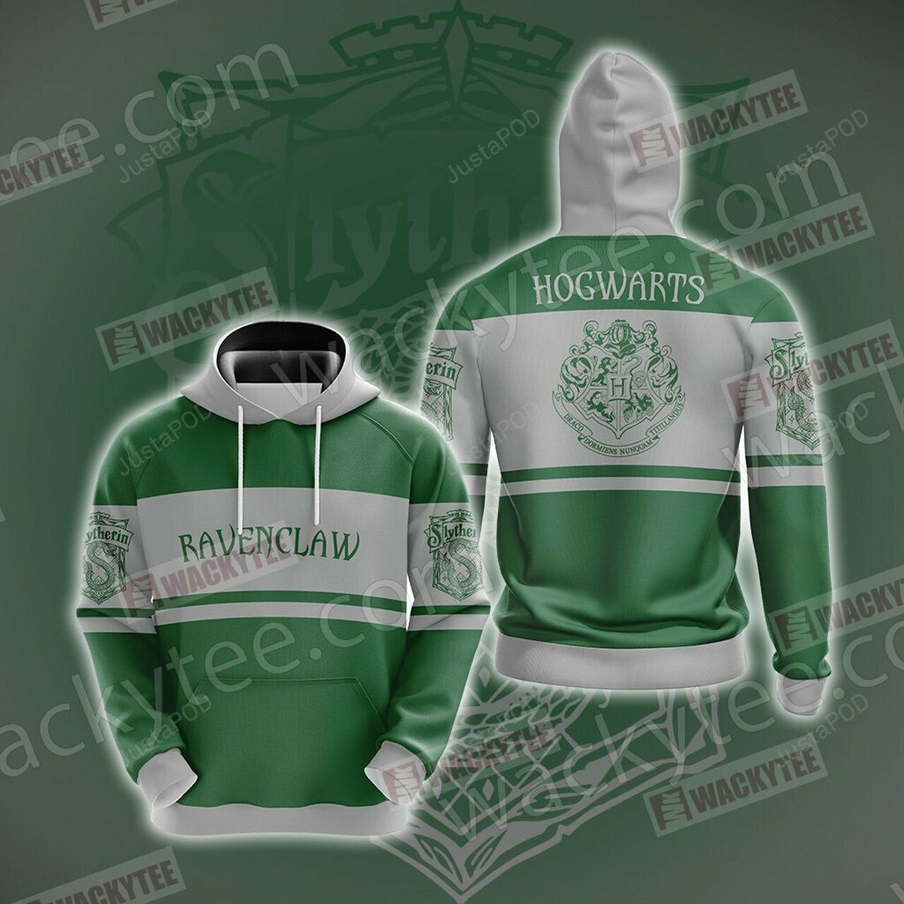 Harry Potter Slytherin House Wacky 3d All Over Printed Hoodie