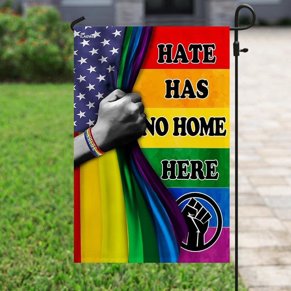 Hate Has No Home Heart Love Is Love Lgbt Pride Month Garden Flag House Flag