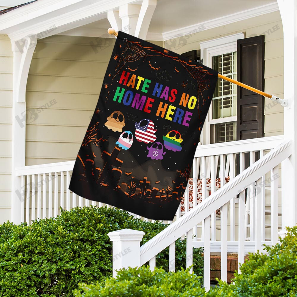 Hate Has No Home Here Halloween Flag Garden Flag House Flag