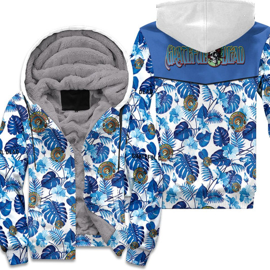 Hawaii Grateful Dead Blue All Over Printed For Fan 3D Fleece Hoodie