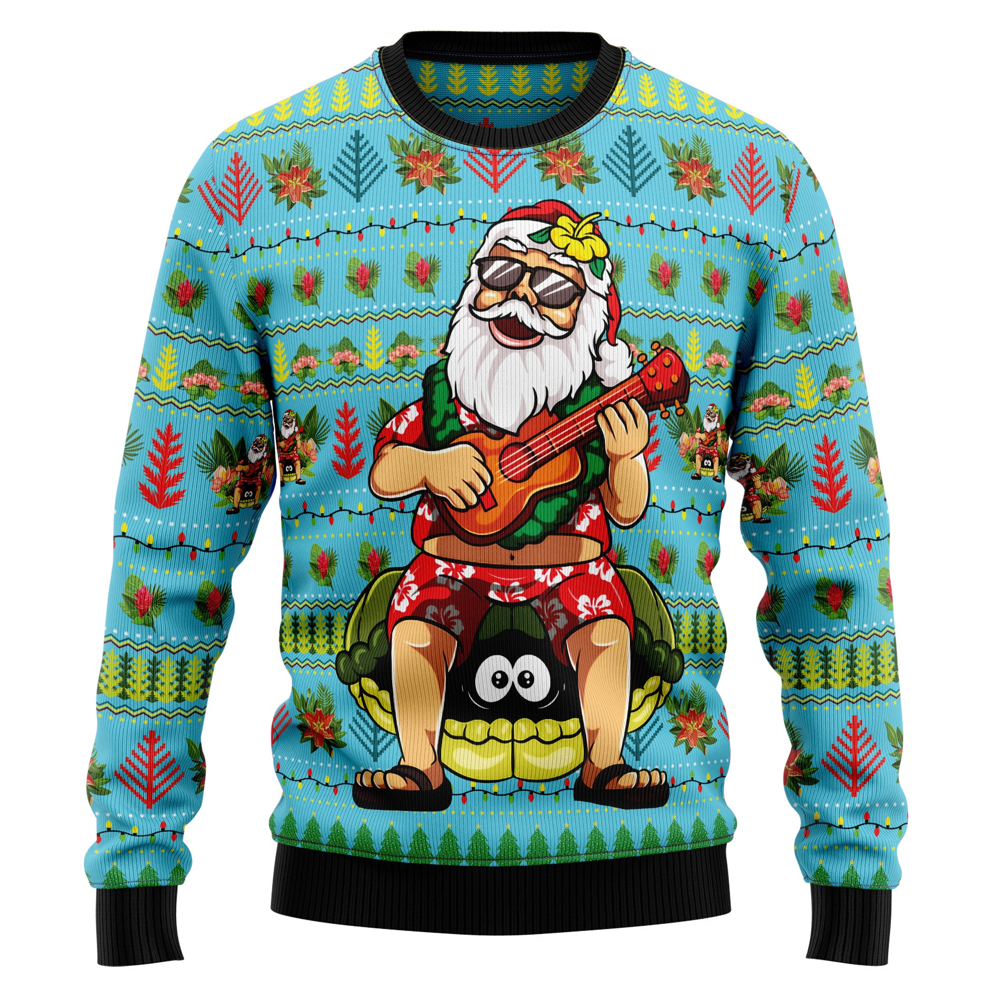 Hawaiian Christmas Santa Claus Ugly Christmas Sweater