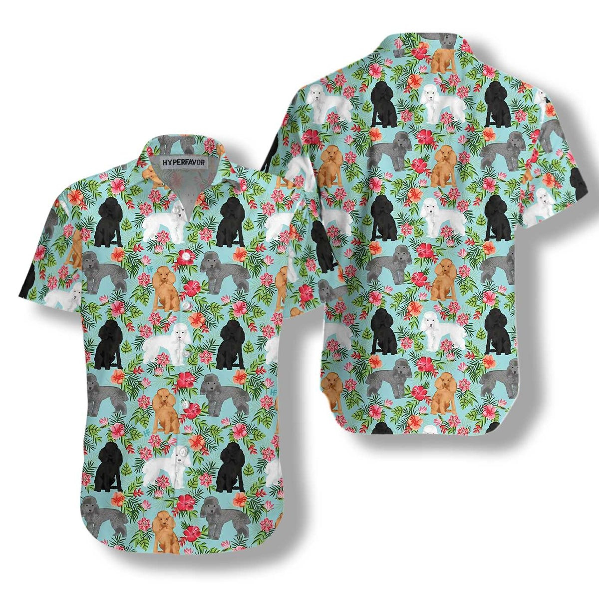 Hawaiian Poodle Shirt For Men Hawaiian Shirt
