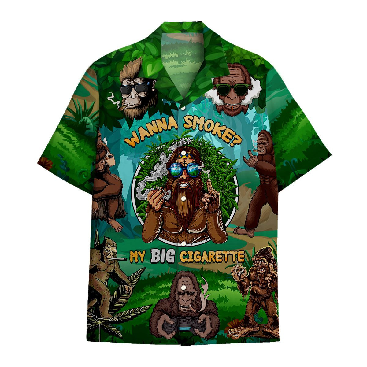 Hawaiian Shirt Bigfoot Hawaiian Shirt For Men