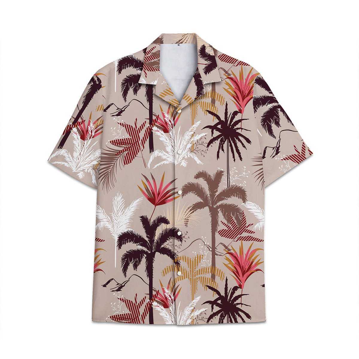 Hawaiian Shirt Coconut Leaves Cocount Tree Pattern Combination Tropical Plant