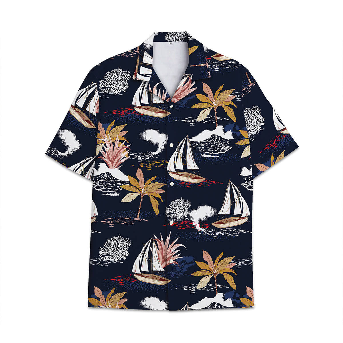 Hawaiian Shirt Cocount Tree Coconut Leaves Pattern Combination Tropical Plant