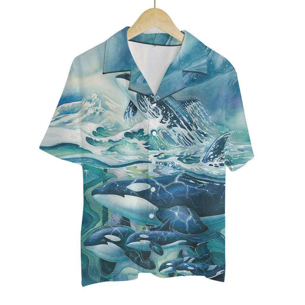 Hawaiian Shirt Colorful Animals Dolphin Hawaiian Shirt For Men