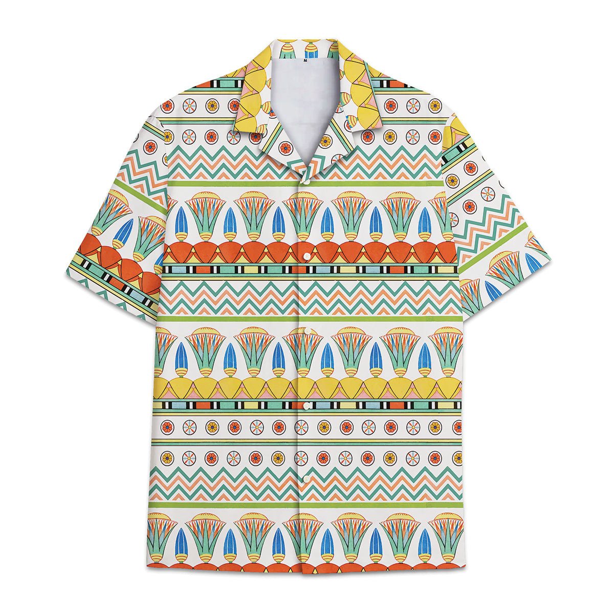 Hawaiian Shirt Egyptian Patterns All Over Print Colorful Short Sleeve Summer Beach Casual Shirt For Men And Women