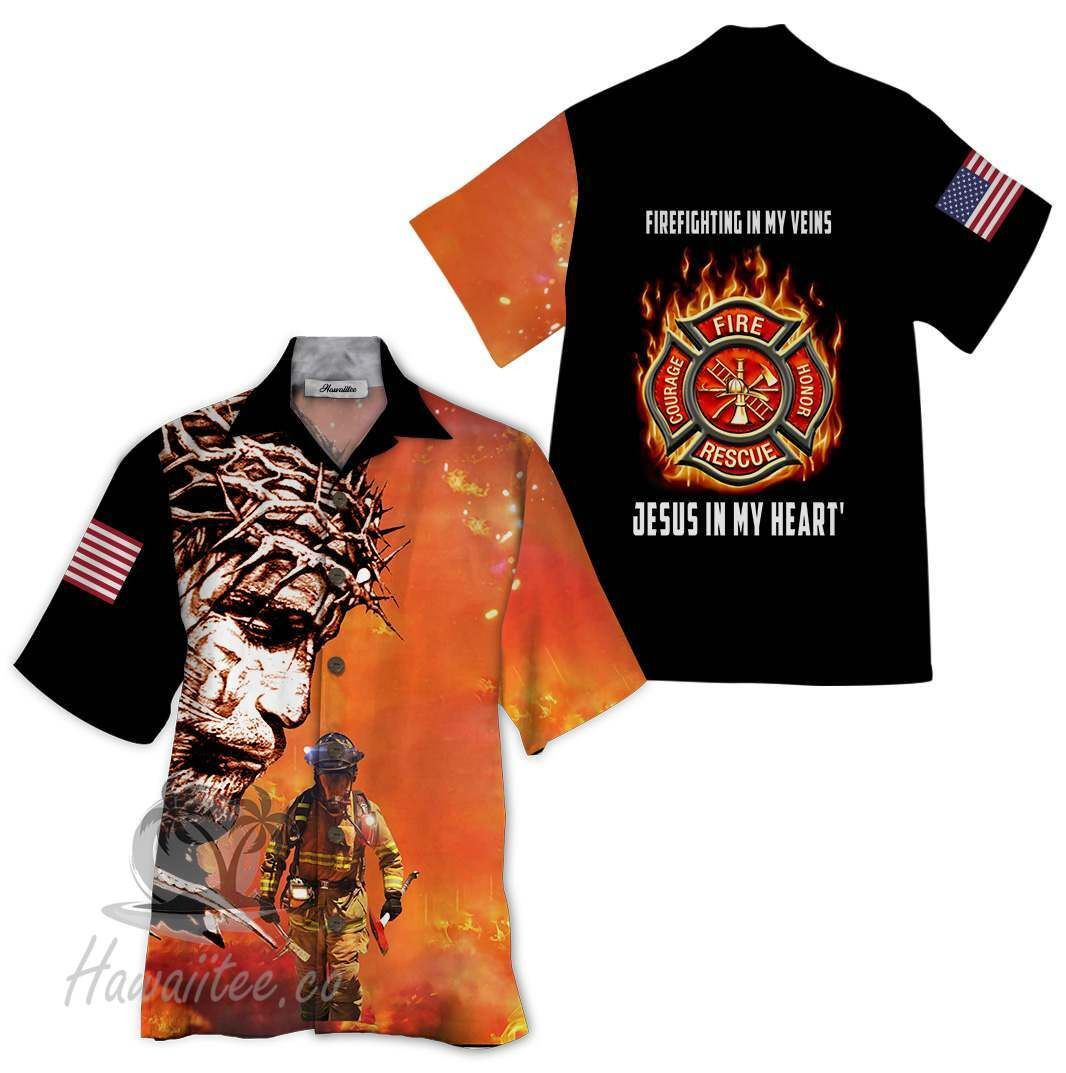 Hawaiian Shirt Firefighter Hawaiian Shirt For Men