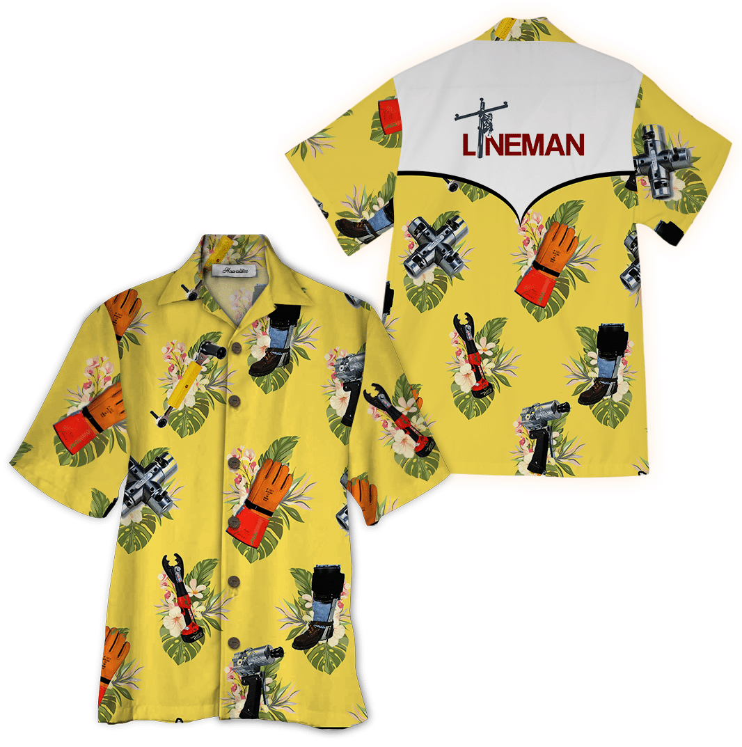 Hawaiian Shirt Lineman Hawaiian Shirt For Men