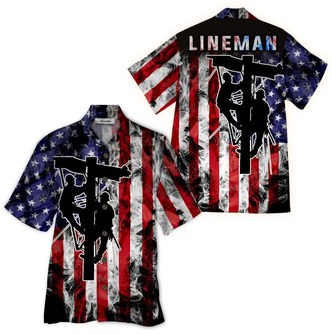 Hawaiian Shirt Lineman Hawaiian Shirt For Men