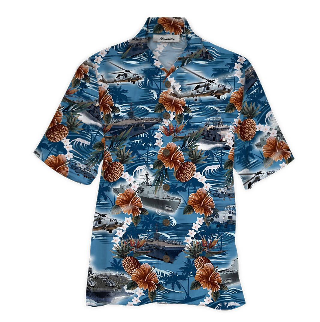 Hawaiian Shirt Navy Hawaiian Shirt For Men