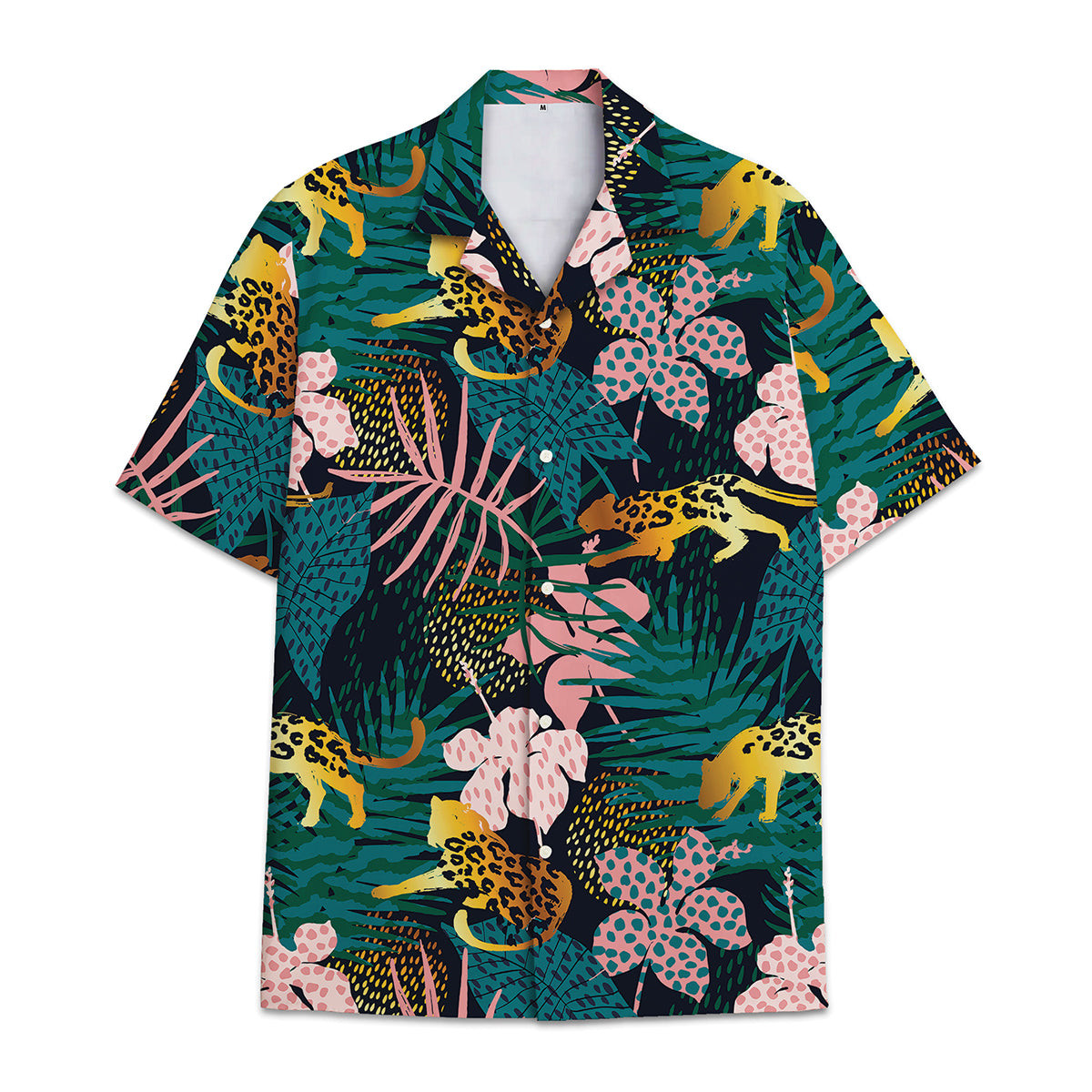 Hawaiian Shirt Panther - Aloha Tropical Flower And Leaf Tropical Combined With Animal