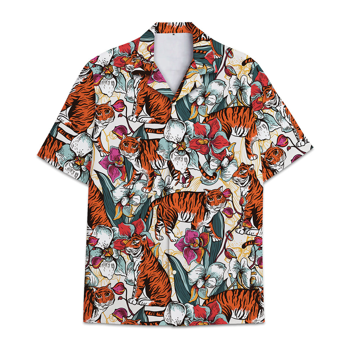 Hawaiian Shirt Tiger - Aloha Tropical Flower And Leaf Tropical Combined With Animal