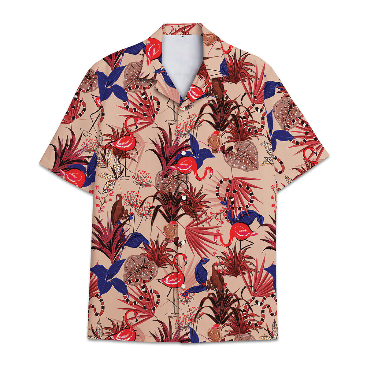 Hawaiian Shirt Tropical Flower And Leaf Tropical Combined With Flamingo