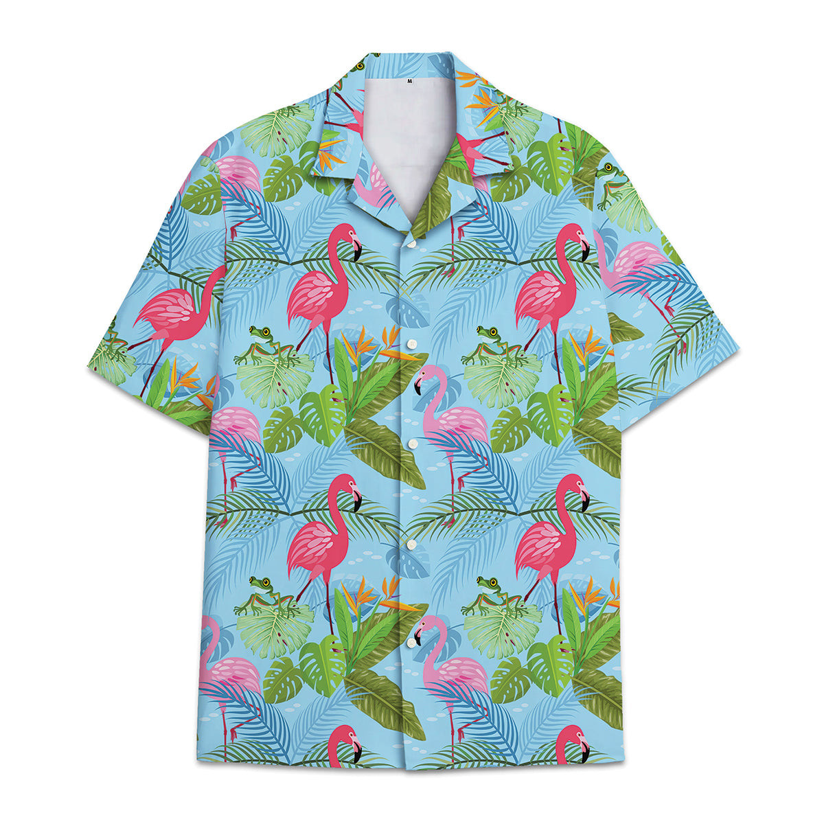 Hawaiian Shirt Tropical Flower And Leaf Tropical Combined With Flamingo