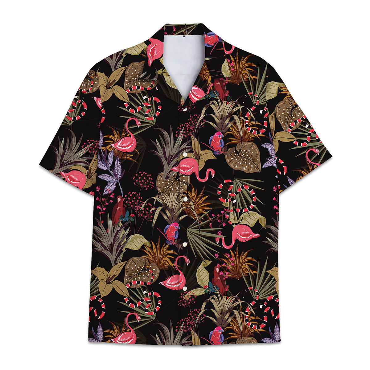 Hawaiian Shirt Tropical Flower And Leaf Tropical Combined With Flamingo