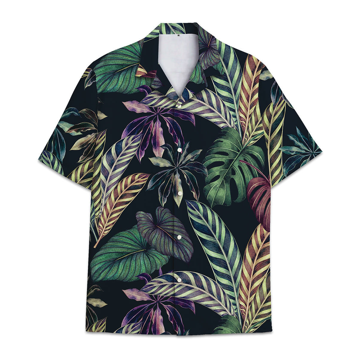 Hawaiian Shirt Tropical Plant Print Pattern Coconut Leaves Coconut Tree Monstera Leaves