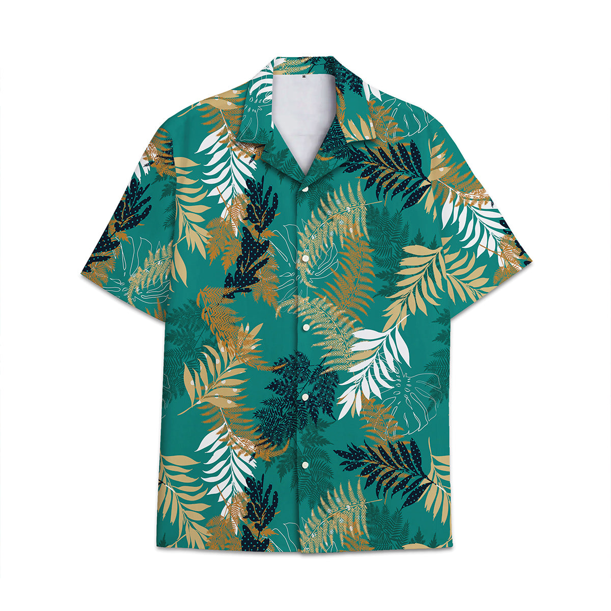 Hawaiian Shirt Tropical Plant Print Pattern Coconut Leaves Coconut Tree Monstera Leaves