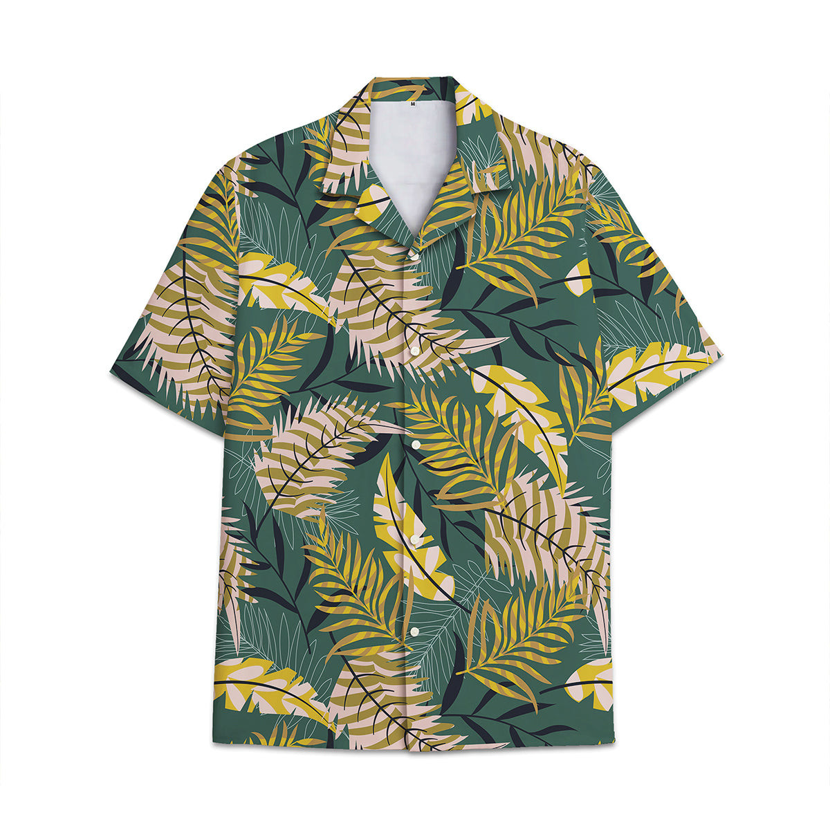 Hawaiian Shirt Tropical Plant Print Pattern Coconut Leaves Coconut Tree Monstera Leaves