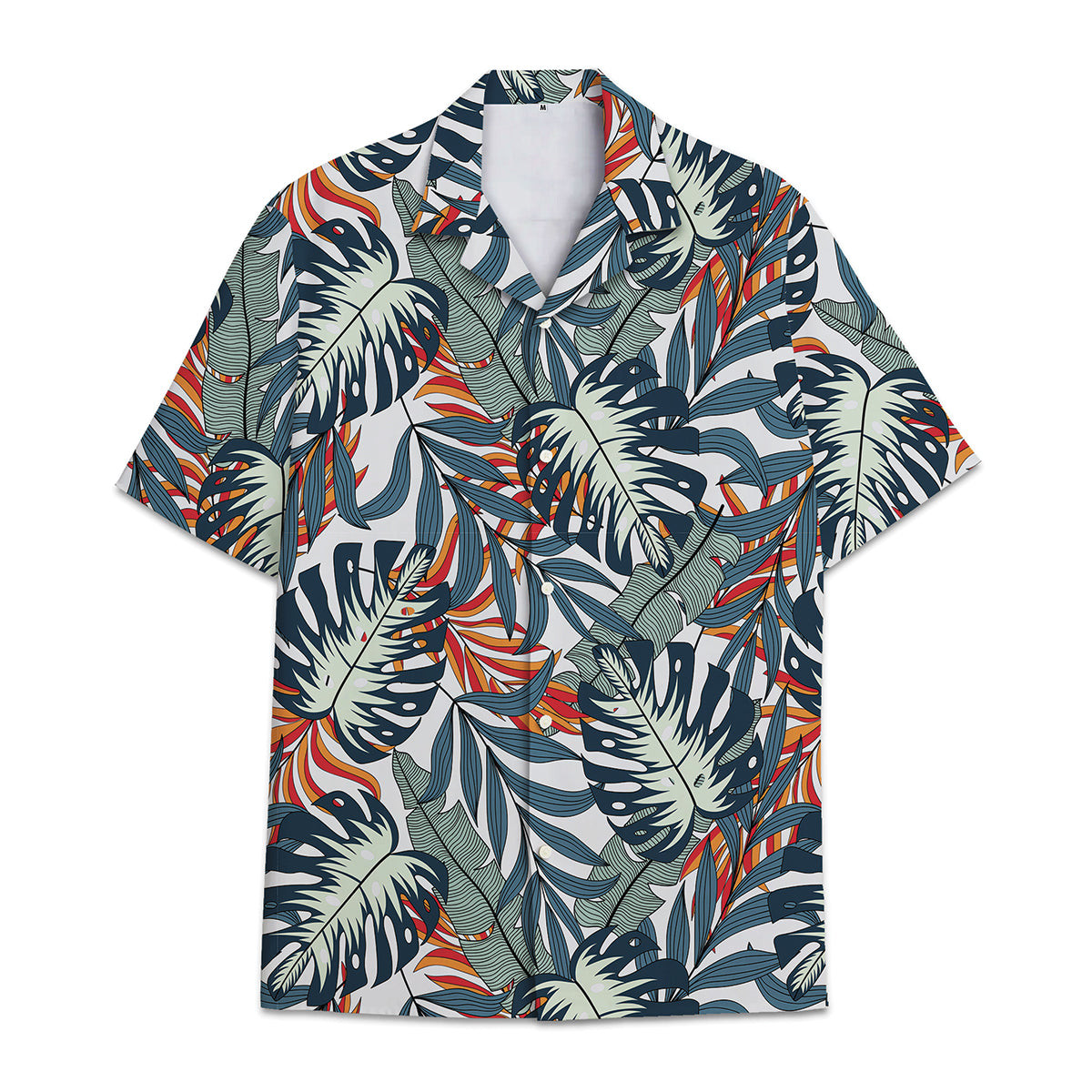 Hawaiian Shirt Tropical Plant Print Pattern Coconut Leaves Coconut Tree Monstera Leaves