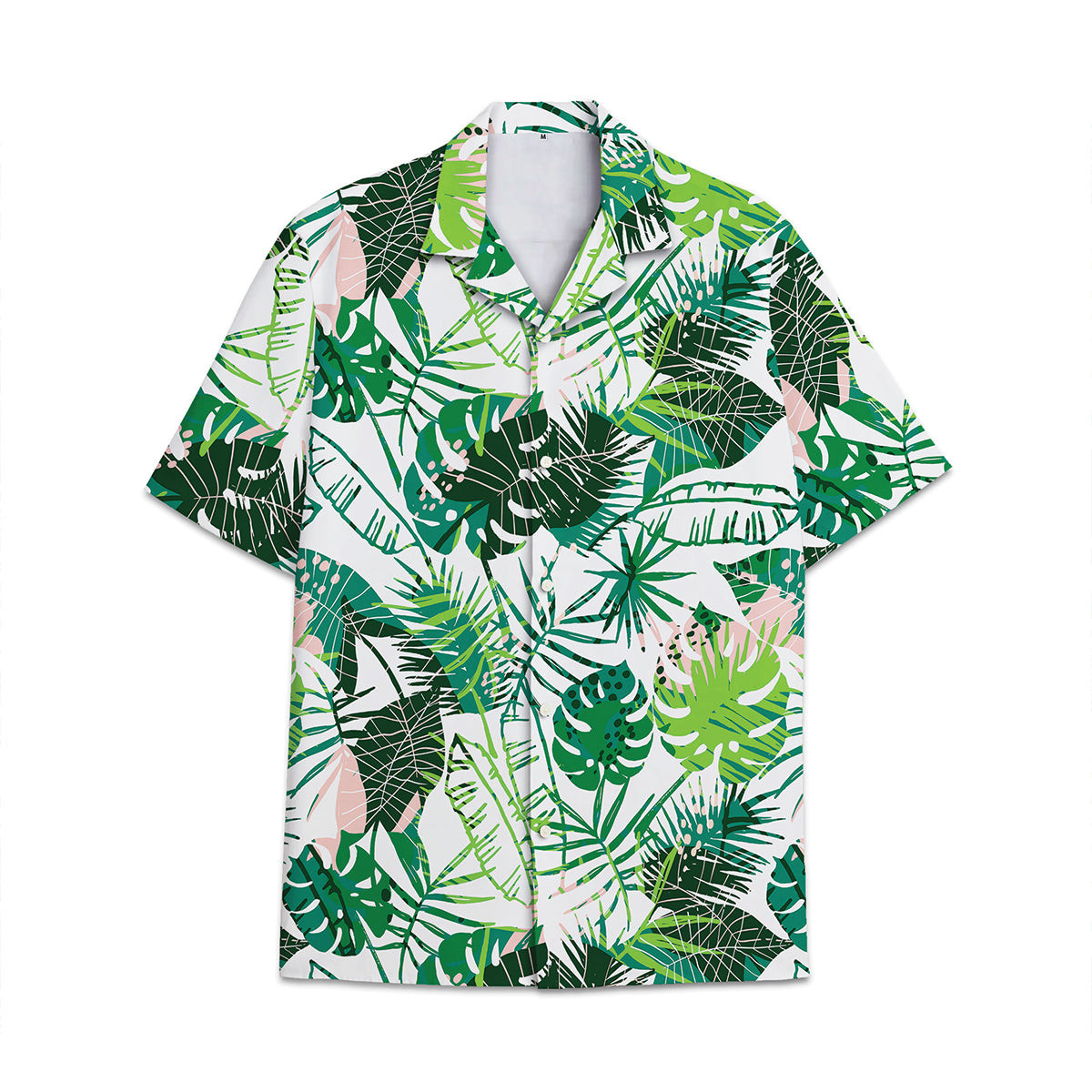 Hawaiian Shirt Tropical Plant Print Pattern Coconut Leaves Coconut Tree Monstera Leaves