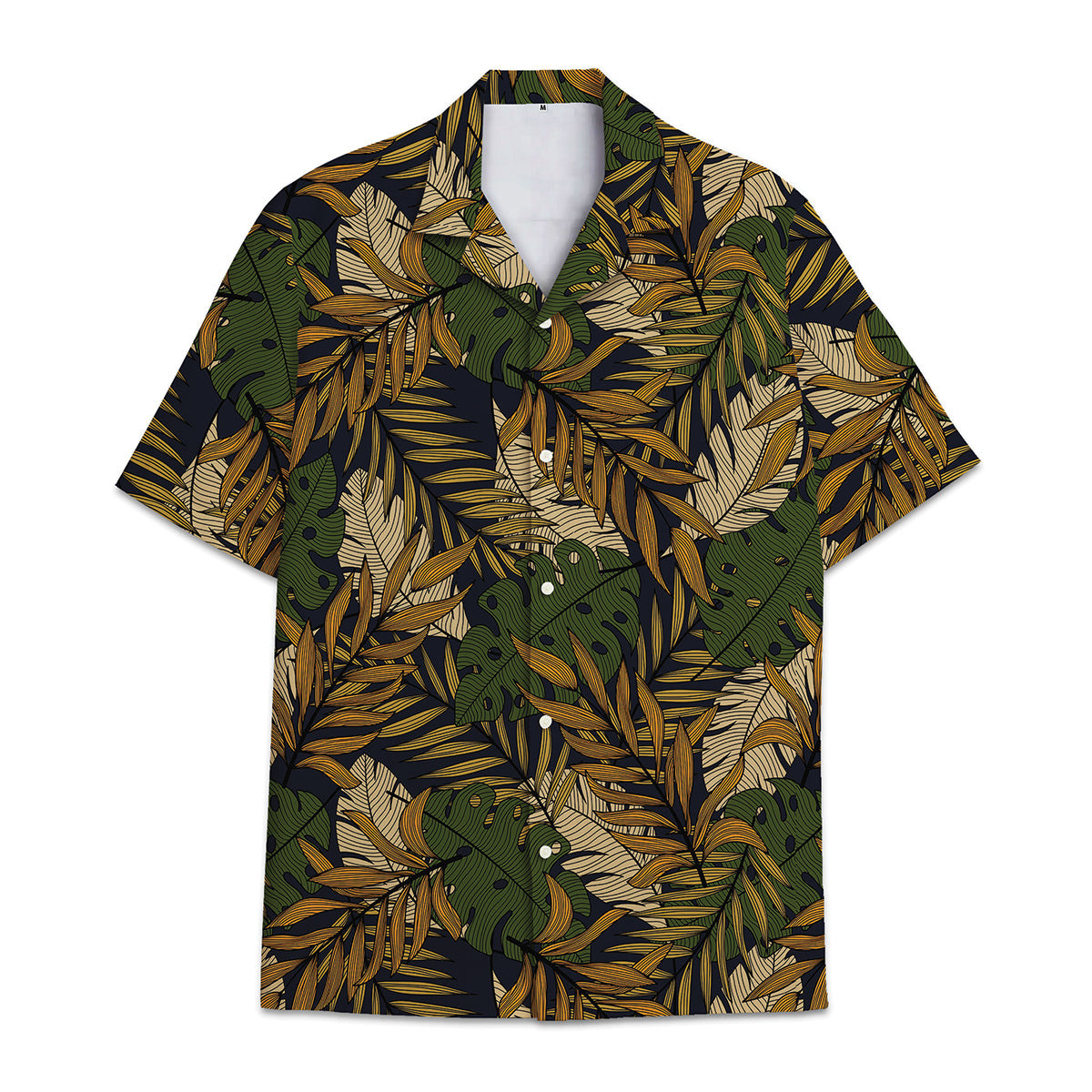 Hawaiian Shirt Tropical Plant Print Pattern Coconut Leaves Coconut Tree Monstera Leaves