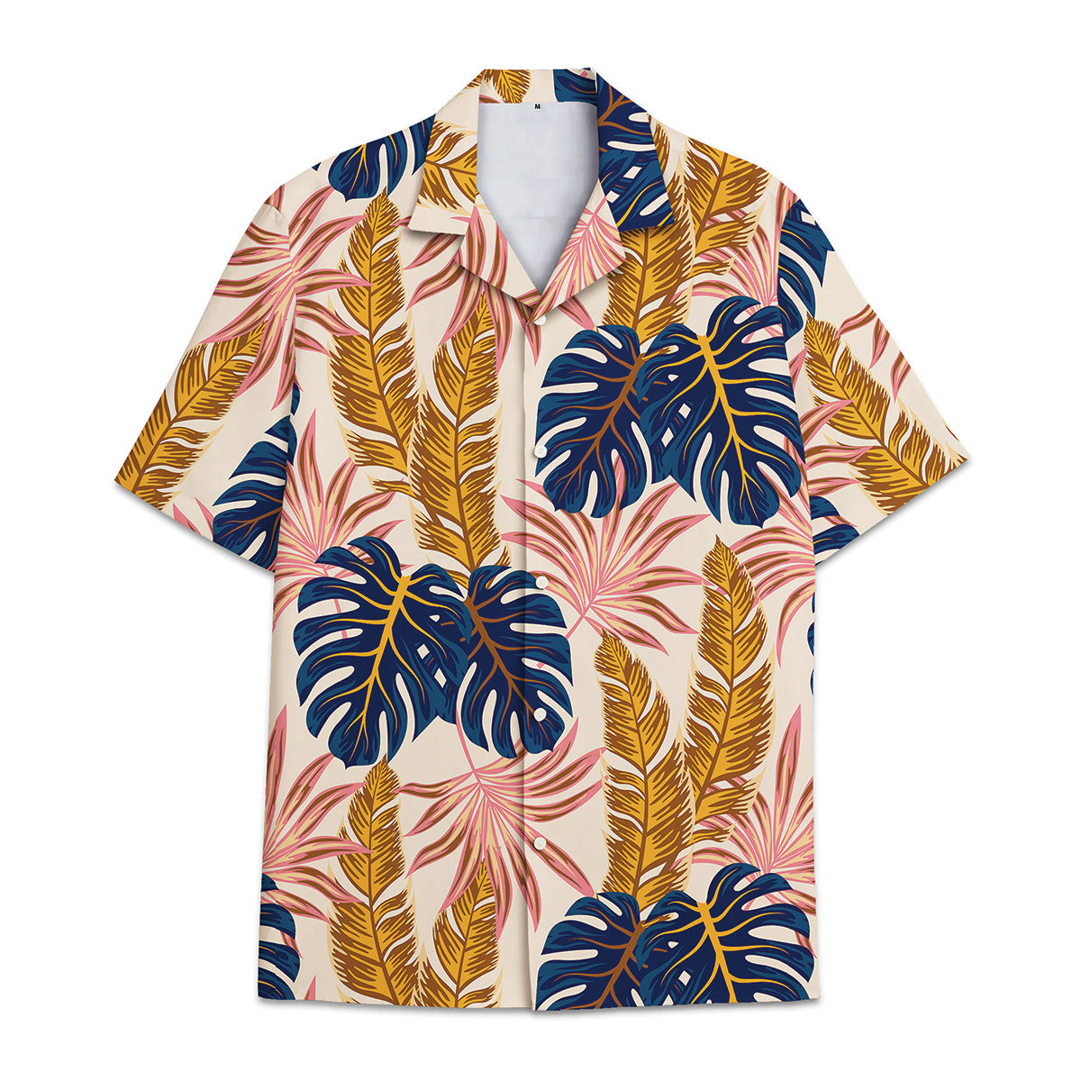 Hawaiian Shirt Tropical Plant Print Pattern Coconut Leaves Coconut Tree Monstera Leaves