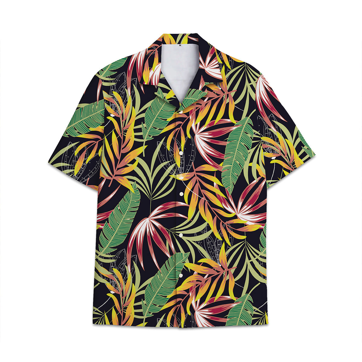 Hawaiian Shirt Tropical Plant Print Pattern Coconut Leaves Coconut Tree Monstera Leaves