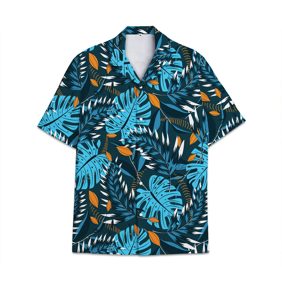 Hawaiian Shirt Tropical Plant Print Pattern Coconut Leaves Coconut Tree Monstera Leaves