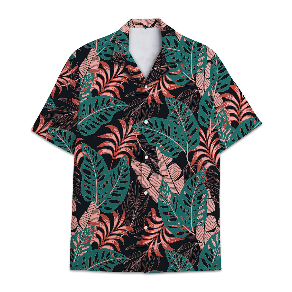 Hawaiian Shirt Tropical Plant Print Pattern Coconut Leaves Coconut Tree Monstera Leaves