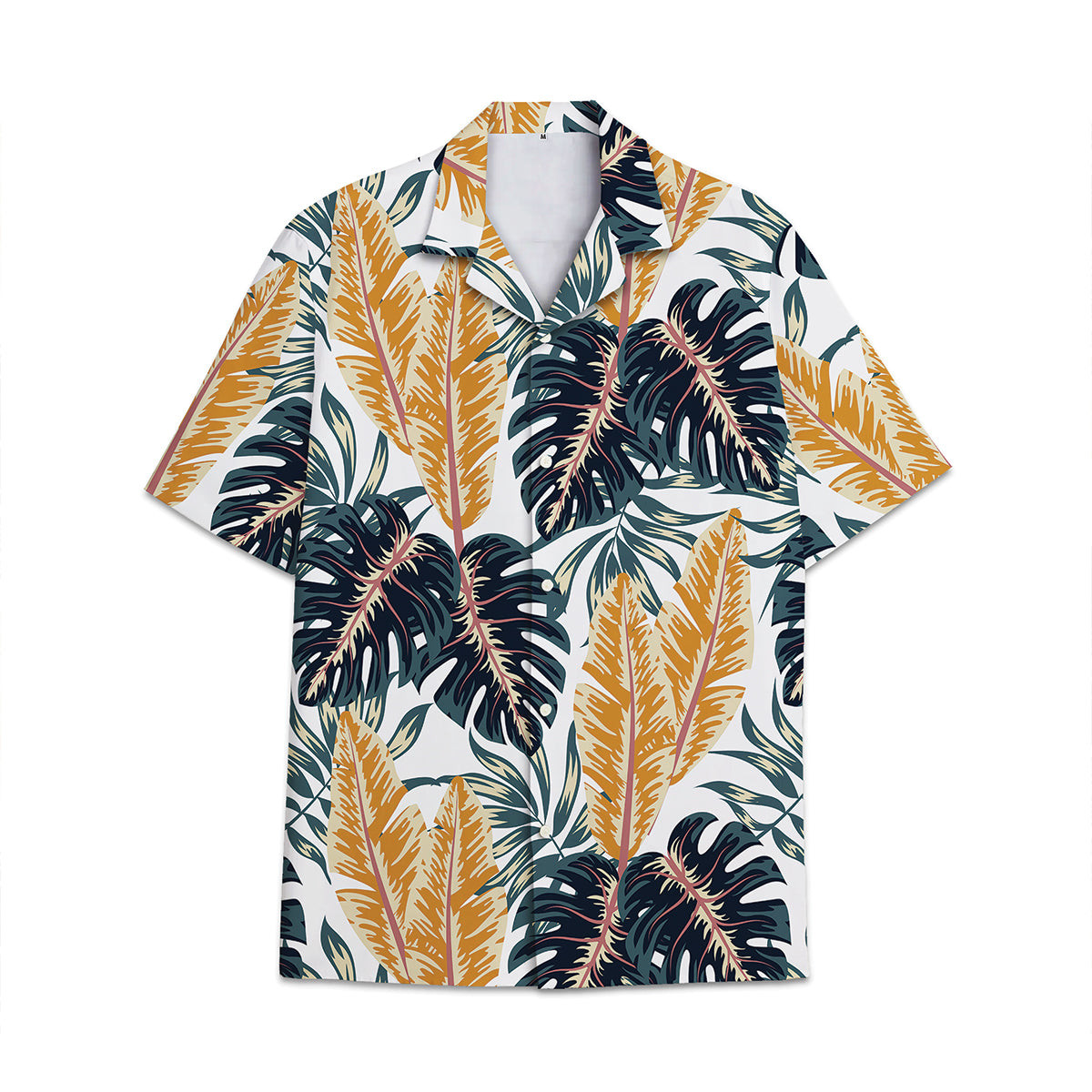 Hawaiian Shirt Tropical Plant Print Pattern Coconut Leaves Coconut Tree Monstera Leaves