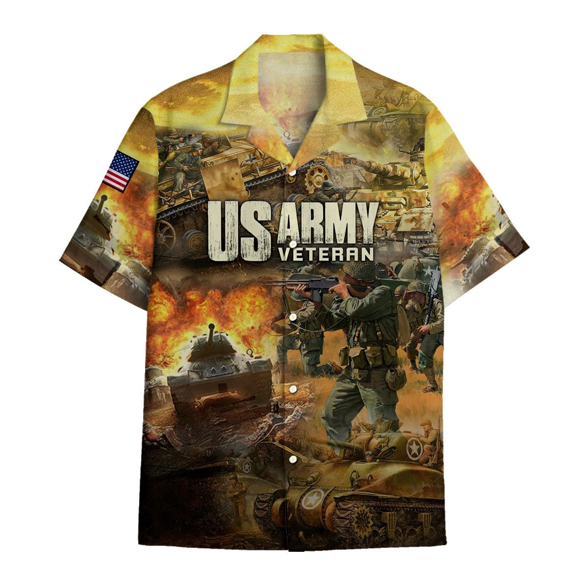 Hawaiian Shirt Us Army Veteran Hawaiian Shirt For Men