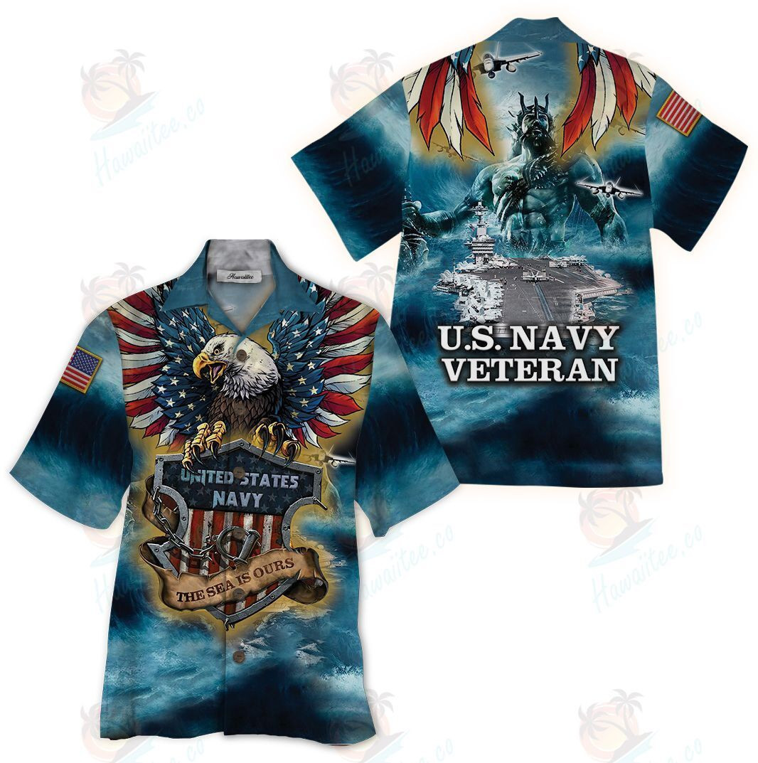 Hawaiian Shirt Us Navy Veteran Hawaiian Shirt For Men