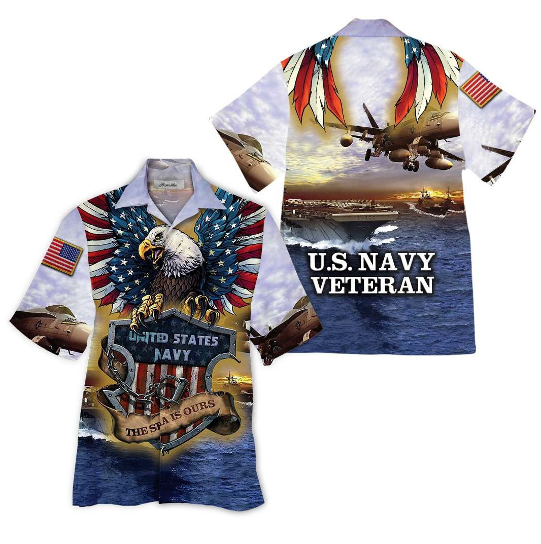 Hawaiian Shirt Us Navy Veteran Hawaiian Shirt For Men