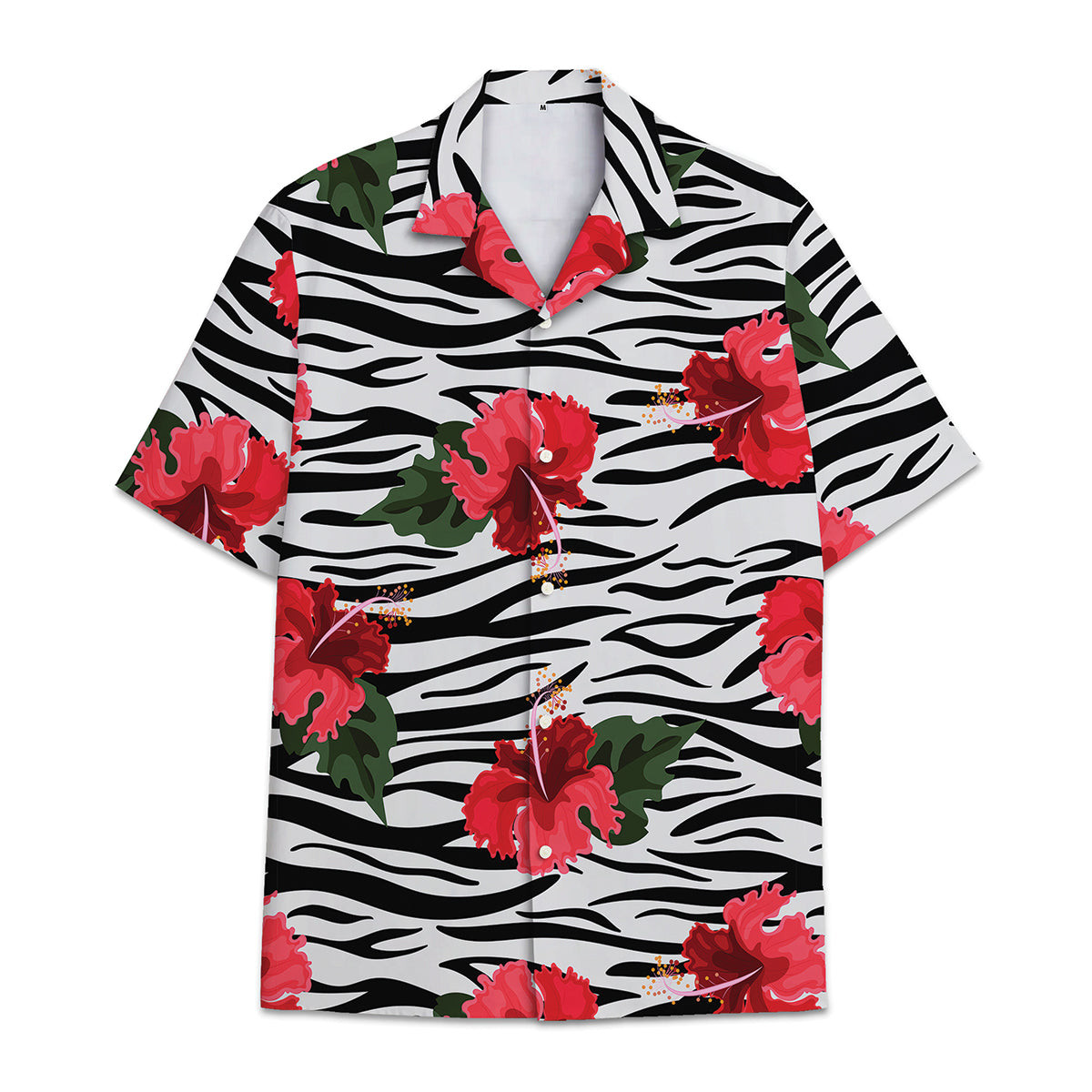 Hawaiian Shirt Zebra - Aloha Shirt Zebra Tropical Flower And Leaf Tropical Combined With Animal