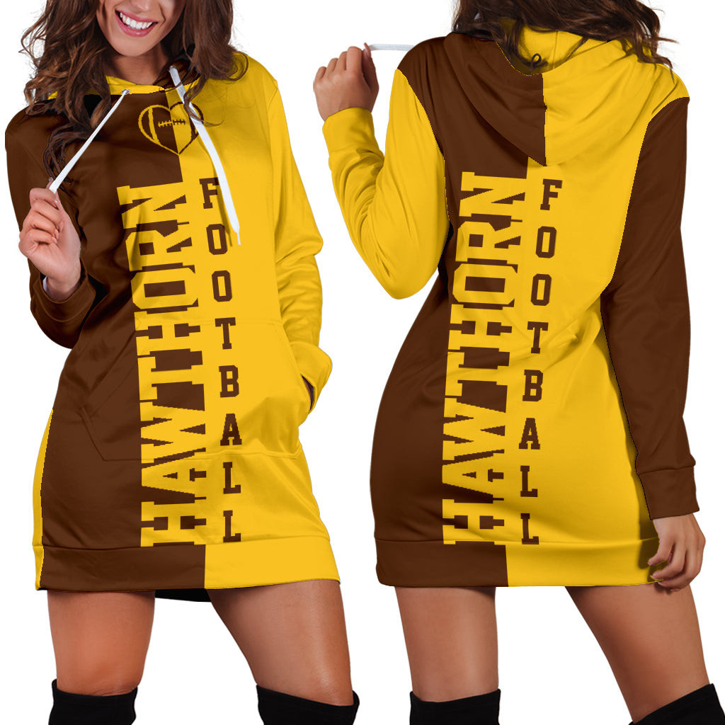 Hawthorn Football Hoodie Dress 3d All Over Print For Women Hoodie