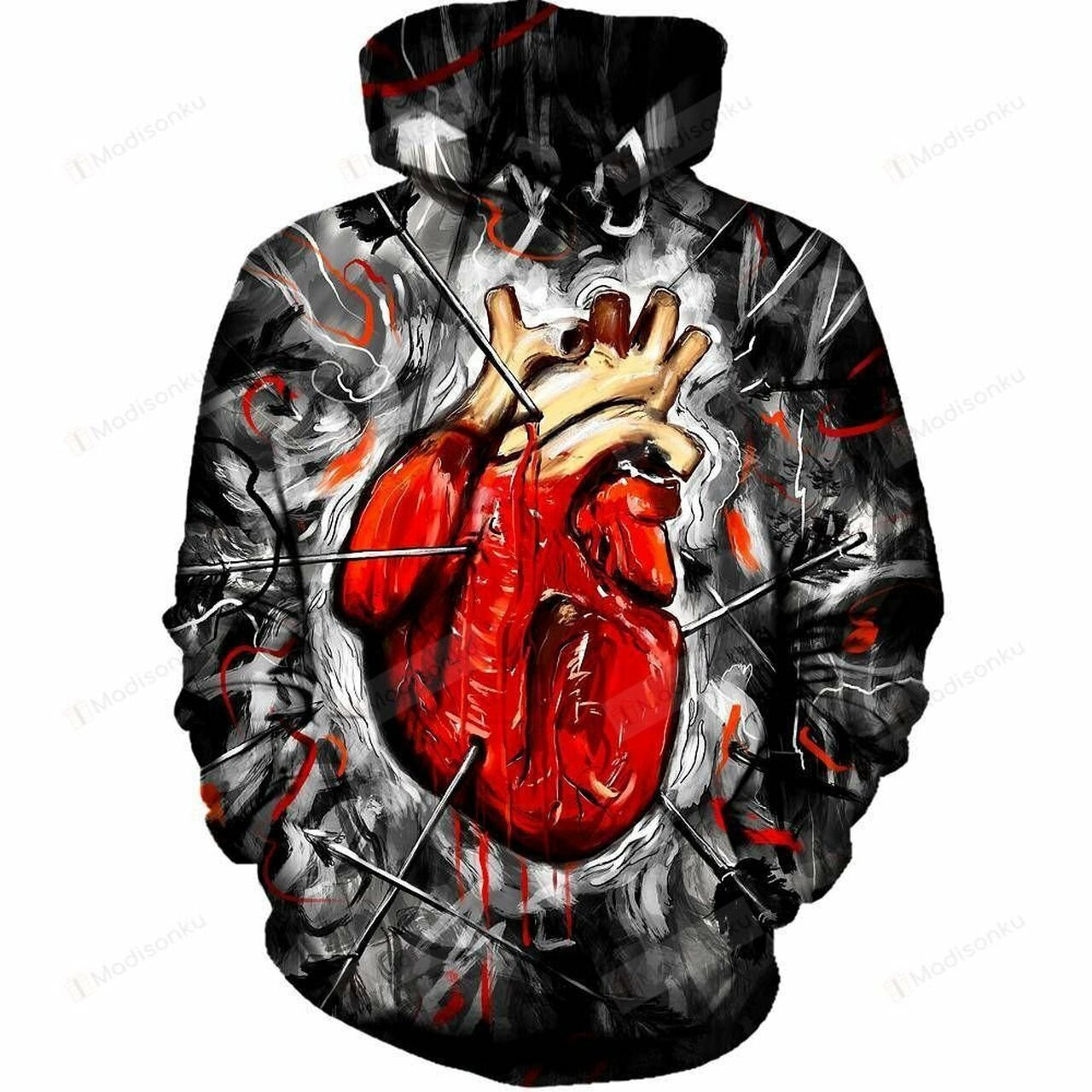 Heart And Arrows For Unisex 3d All Over Print Hoodie