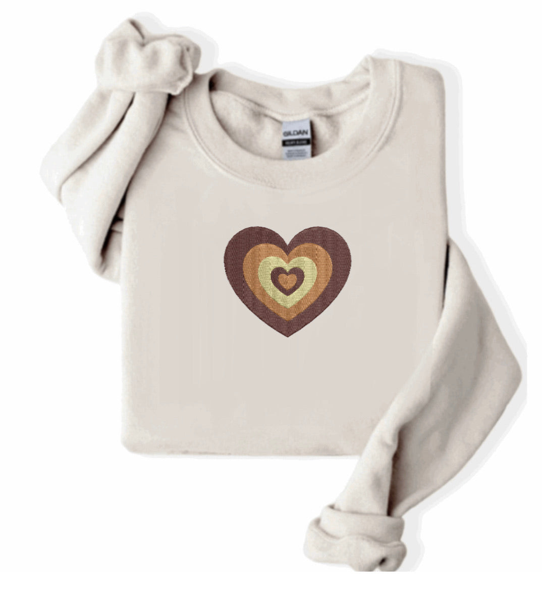 Heart Embroidered Sweatshirt